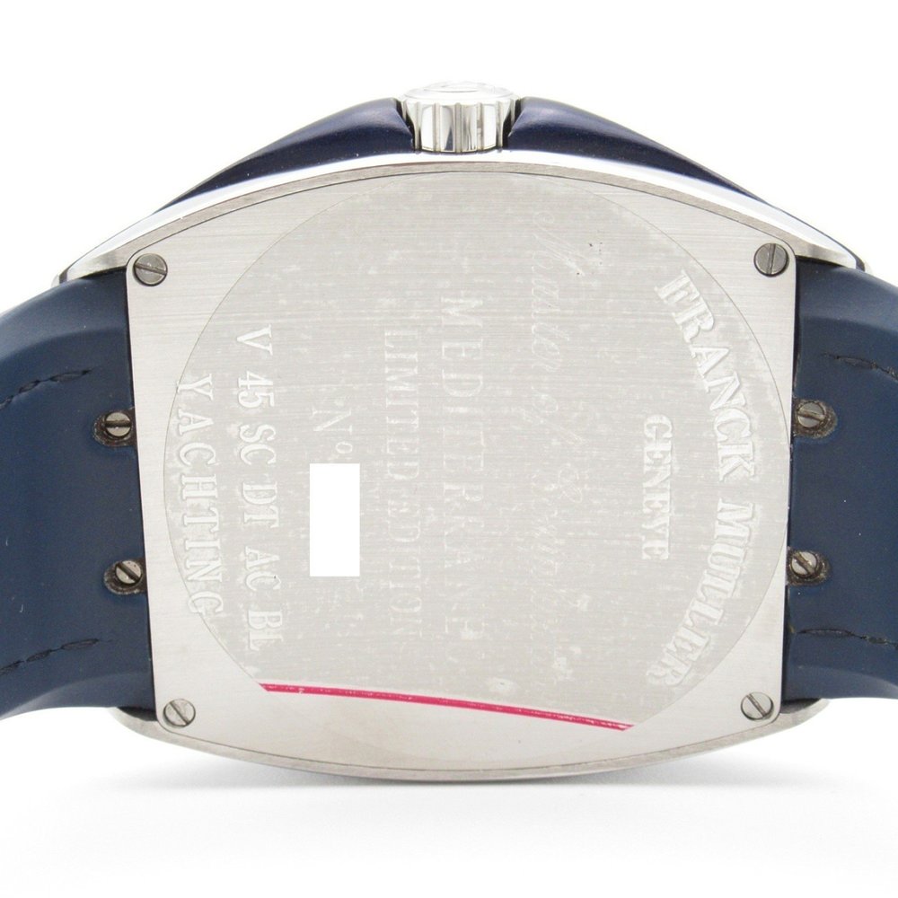 Franck Muller Vanguard Yachting Watch Stainless Steel Rubber Strap Men's Blue... - Picture 6 of 11
